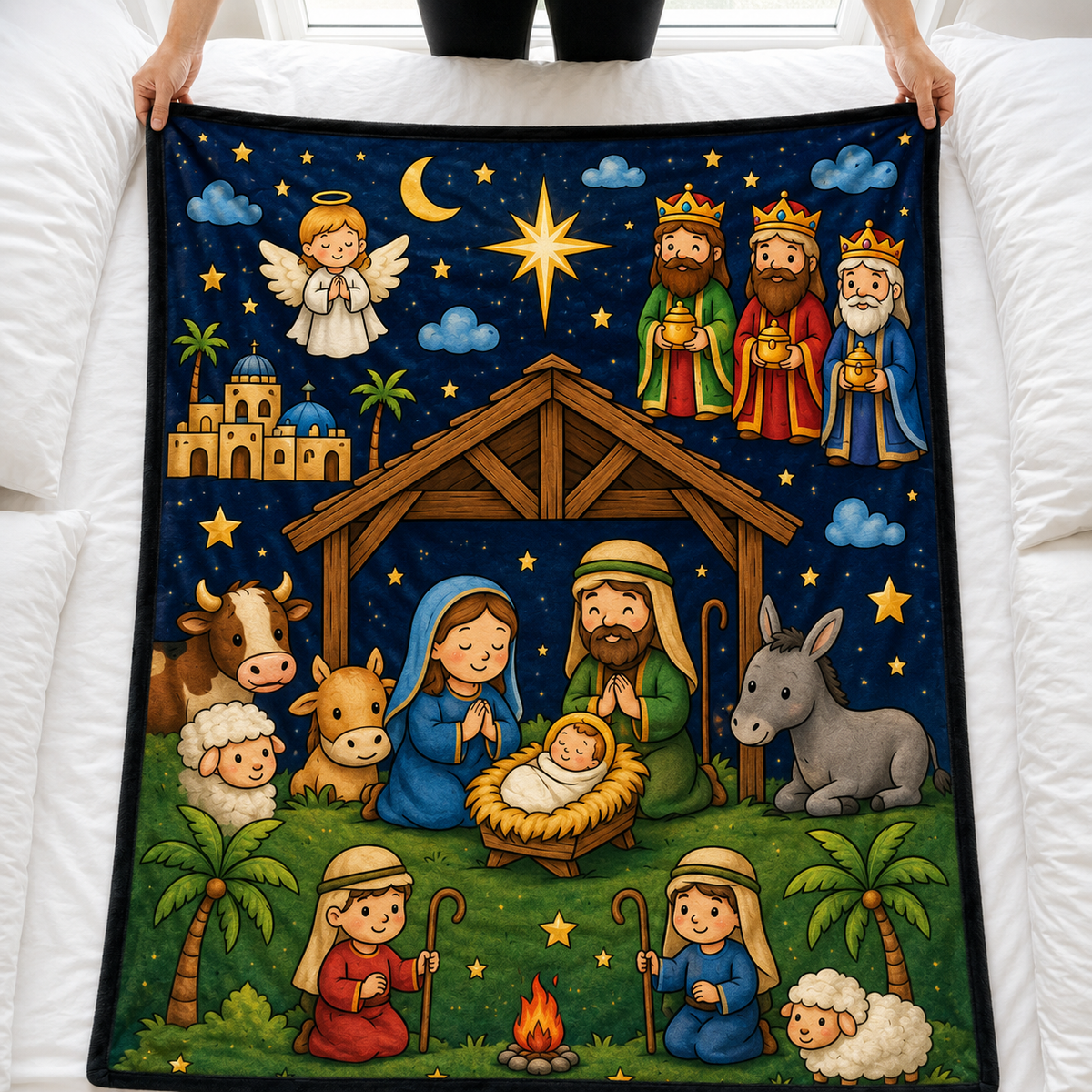 FaithGlow - Nativity Blanket