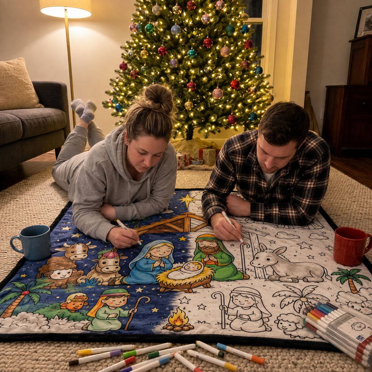 FaithGlow - Nativity Blanket