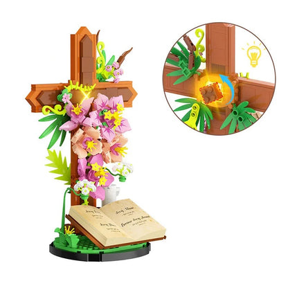 FaithGlow Cross Flower Building Set